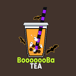 Halloween BooBa Ghost Kawaii BoBa Tea Bubble Tea T-Shirt