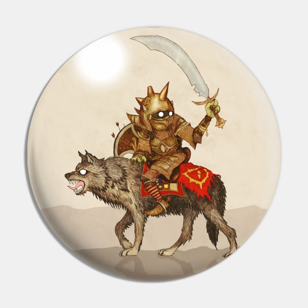 Goblin & Wolf Cavalry Pin by djrbennett