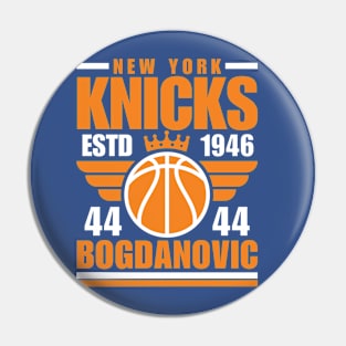 New York Knicks Bogdanovic 44 Basketball Retro Pin