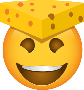 Emoji CheeseHead Cheese Hat Magnet