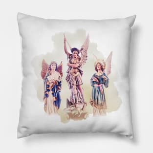 Archangels Michael, Gabriel and Raphael Pillow