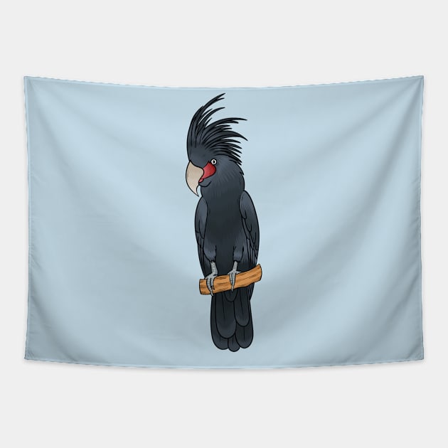 Palm cockatoo bird cartoon illustration Tapestry by Cartoons of fun