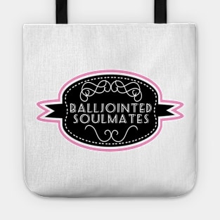 Balljointed Soulmates Design Black rose Tote