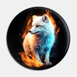 Fiery Arctic Fox Pin