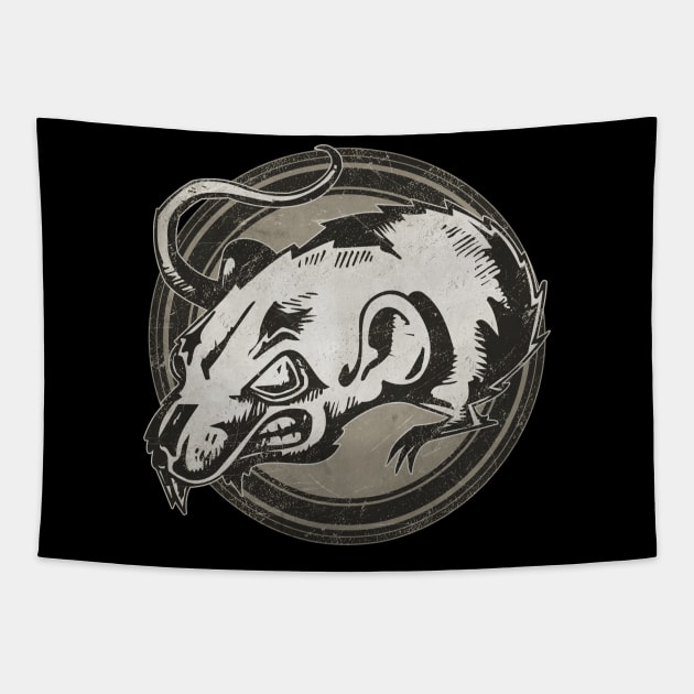 Wild Rat Grunge Animal Tapestry by wheedesign