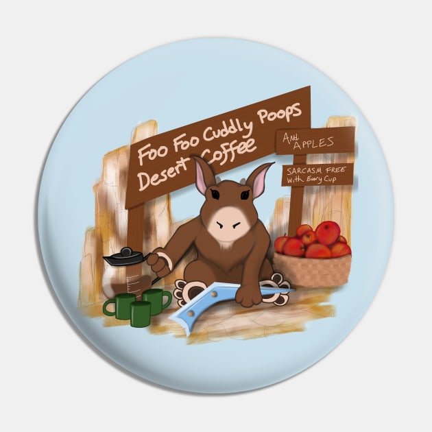 Foo Foo Coffee Pin by KataMartArt