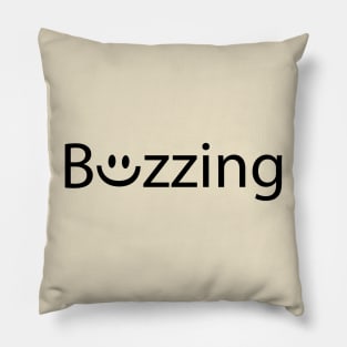 Buzzing artistic typography design Pillow