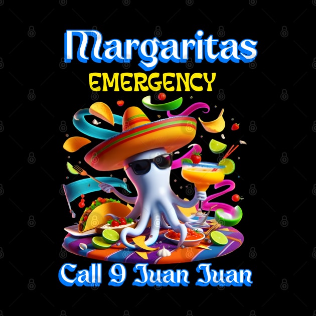 Margarita Emergency Sombrero-Wearing Octopus by coollooks