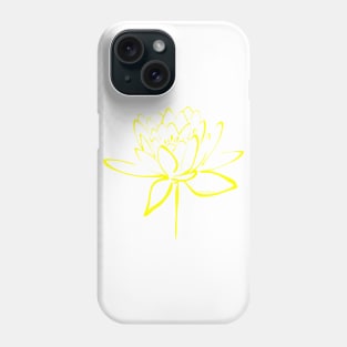 Yellow Lotus Calligraphy Phone Case