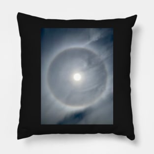Optical phenomenon of sun with halo Pillow
