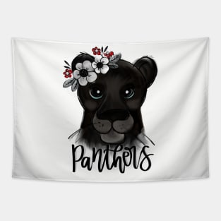 Panther with Floral Crown Tapestry