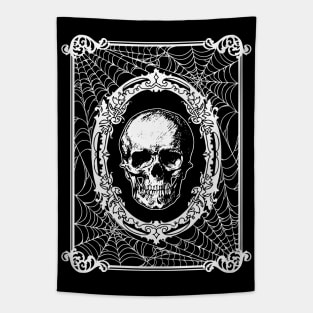 Gothic Victorian Framed Skull Tapestry