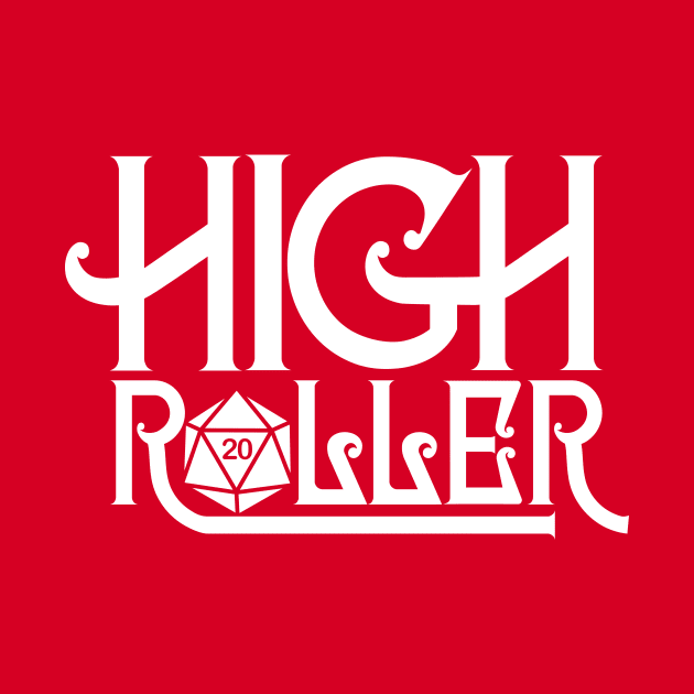 Dungeons and dragons High Roller - Crit Hit D20 Dice Tee by RetroReview