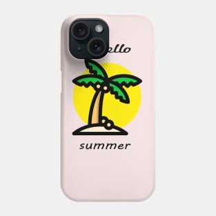 Hello Summer, Palms on the Beach Phone Case