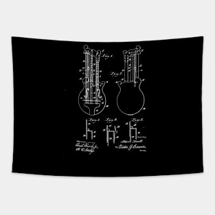 Double Bass Guitar Vintage Patent Drawing Tapestry