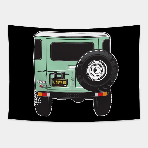 Landcruiser backside in Spring Green Tapestry by Bulloch Speed Shop