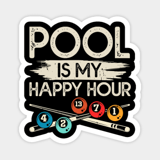 Pool Is My Happy Hour T shirt For Women T-Shirt Magnet