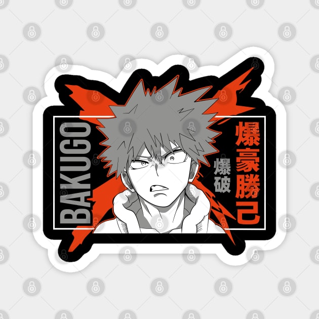 Katsuki Bakugou | MHA Angry Explosion Magnet by Otaku Vibes