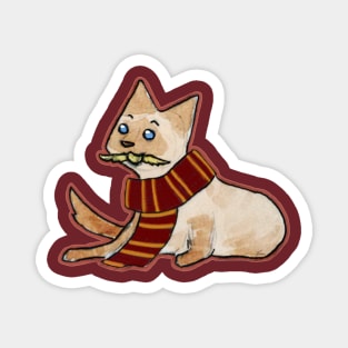 red and gold cat Magnet