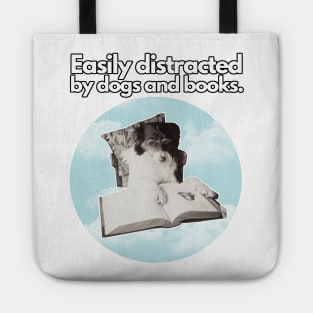 Easily Distracted By Dogs and Books Active T-Shirt Tote