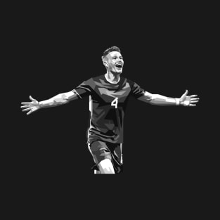 scott mctominay Scotland fan art in greyscale T-Shirt