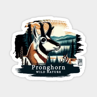 Pronghorn - WILD NATURE - PRONGHORN -4 Magnet