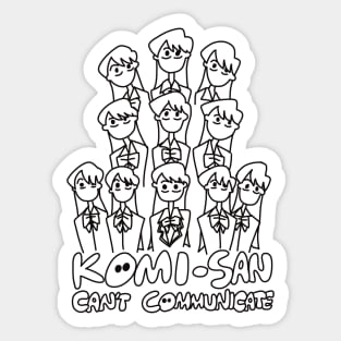 Komi can't communicate hold hands Sticker for Sale by AKR-Hobby