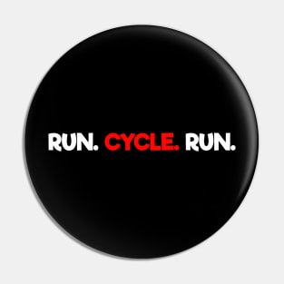 Run Cycle Run Duathlon Pin