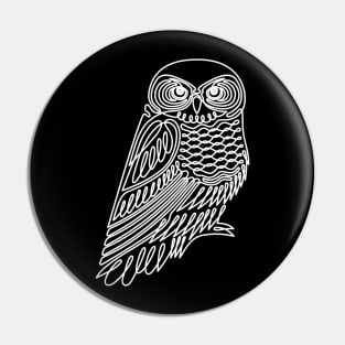 Owl continuous line trendy illustration Pin