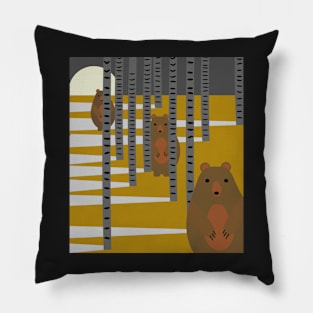 Bears hiding in the woods Pillow