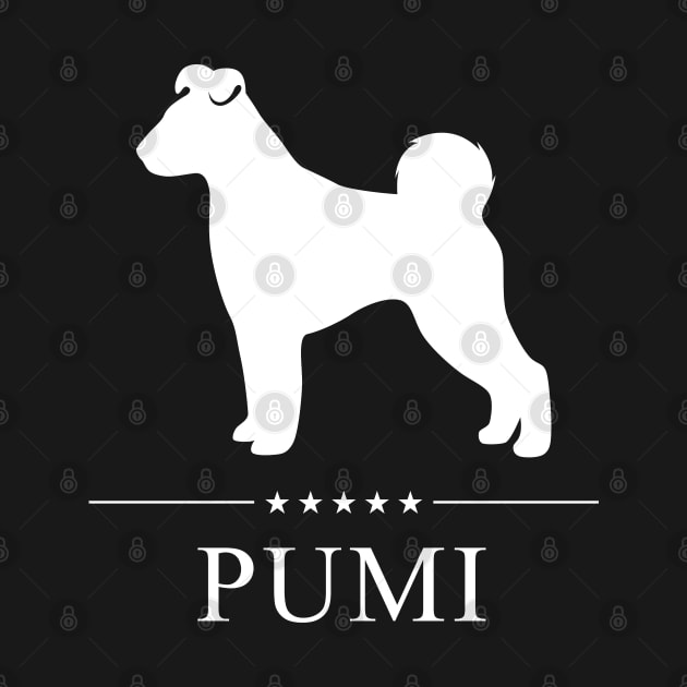 Pumi Dog White Silhouette by millersye