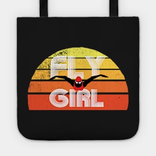 Retro Fly Girl Womens Swimming 2 Tote