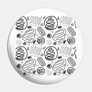 Black and white one line pattern Pin