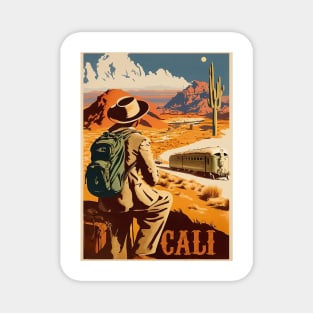 California Desert Vintage Travel Art Poster Magnet