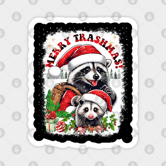 Merry Trashmas shirt Magnet by JessArty