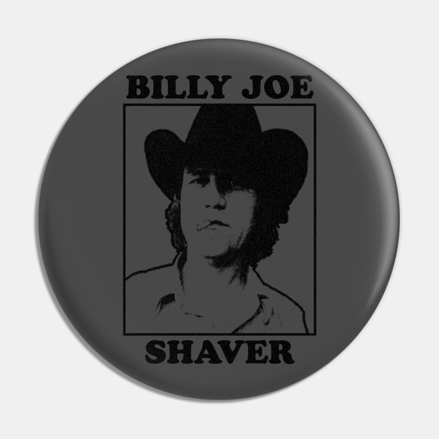 Retro Billy Joe Shaver Graphic Pin by dopelope