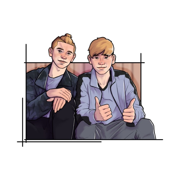 Marcus and Martinus drawing by daddymactinus