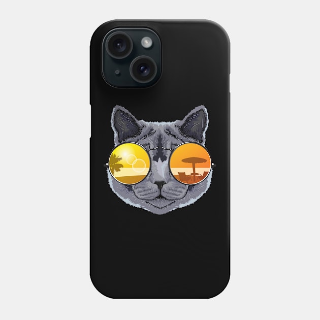 Sunglasses British Shorthair SHIRT Cat Lover Girl Gift Phone Case by ELFEINHALB