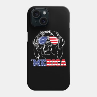 Proud Labrador Retriever American Flag Merica dog Phone Case