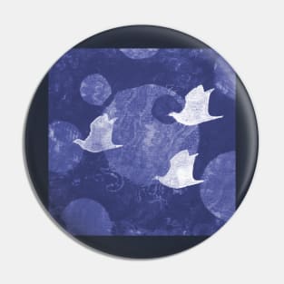 Three Cosmic Birds Digitally Altered Version of Original Work 8 Pin
