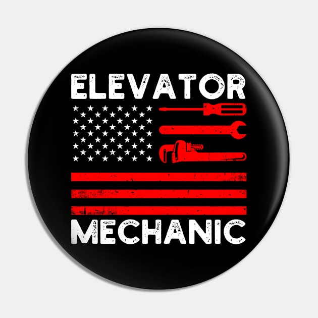 Elevator Mechanic Vintage Pin by Atelier Djeka