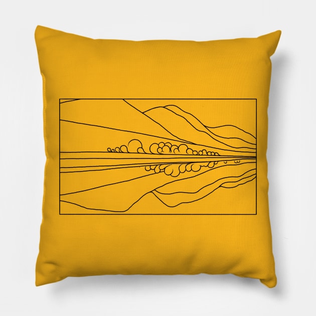 Lake George Reflection Pillow by TheCosmicTradingPost