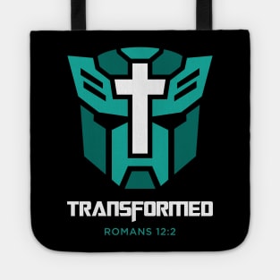 transformed romans 12 2 mint Tote