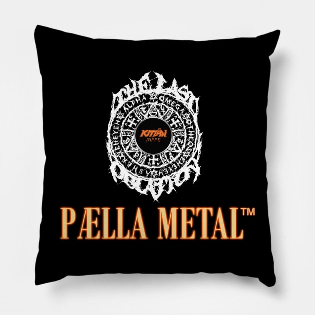 Paella Metal TM Pillow by KMaNriffs