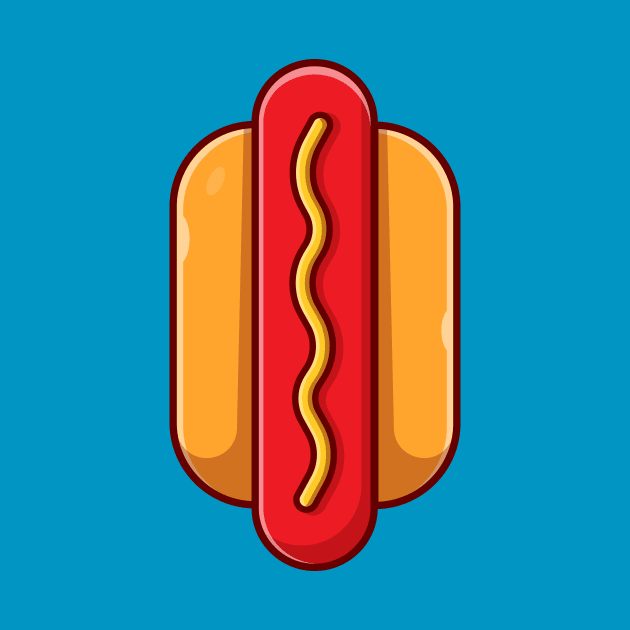 Hotdog Cartoon Vector Icon Illustration (21) by Catalyst Labs