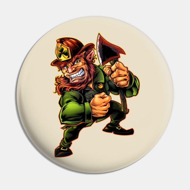 Leprechan Mascot Pin by FlylandDesigns