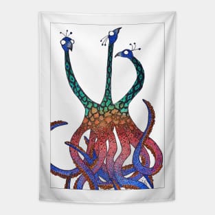 Cerberus, but with a giraffe / octopus / peacock Tapestry