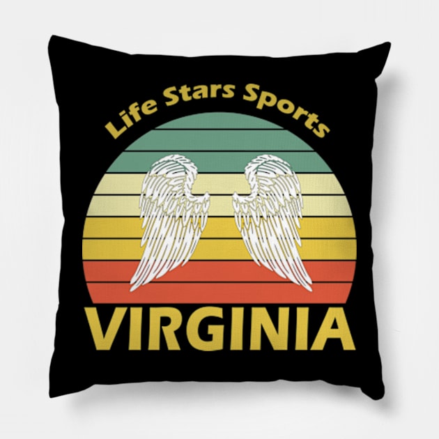 Virginia State Pillow by Polahcrea