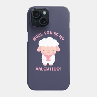 Cute Little Lamb Wool You Be My Valentine Phone Case