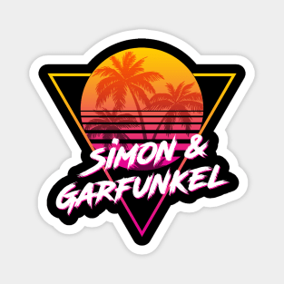 Simon & Garfunkel - Proud Name Retro 80s Sunset Aesthetic Design Magnet